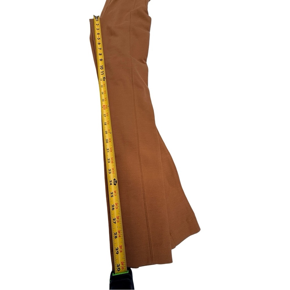 NWT High Waist Women's Flat Front Slimming Ponte Knit Carmel Pants Sz 2 - Picture 9 of 9